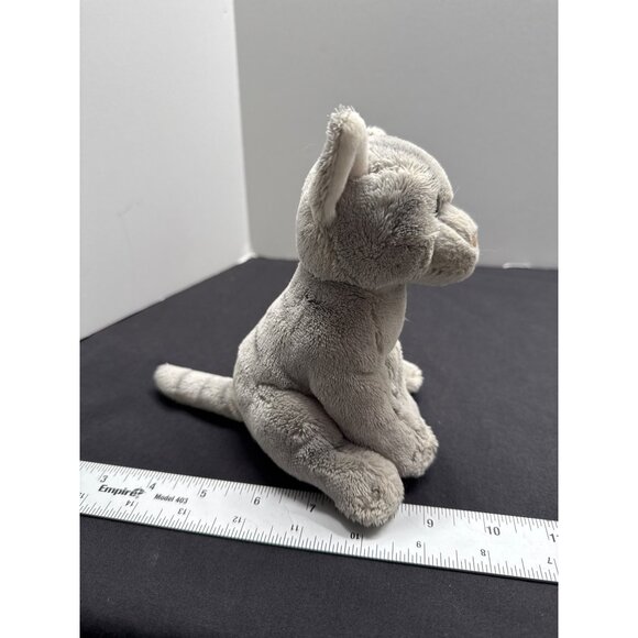 Animalcraft Grey Tabby Cat Beanbag Plush By Nat & Jules - 6" Stuffed Animal Toy - Picture 4 of 9